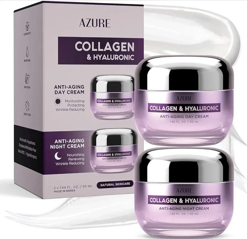 Azure Cosmetics Collagen & Hyaluronic Acid Face Moisturizer - Dermatologist